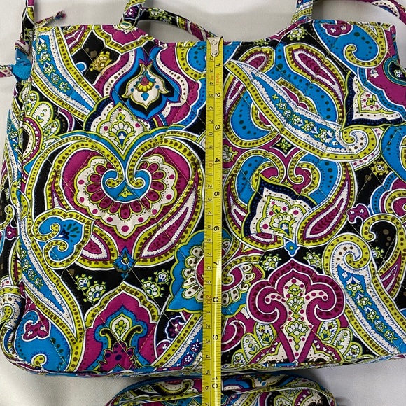 Limited Edition Vera Bradley Silk Collection Vibrant Paisley Women Shoulder Bag - Picture 9 of 10